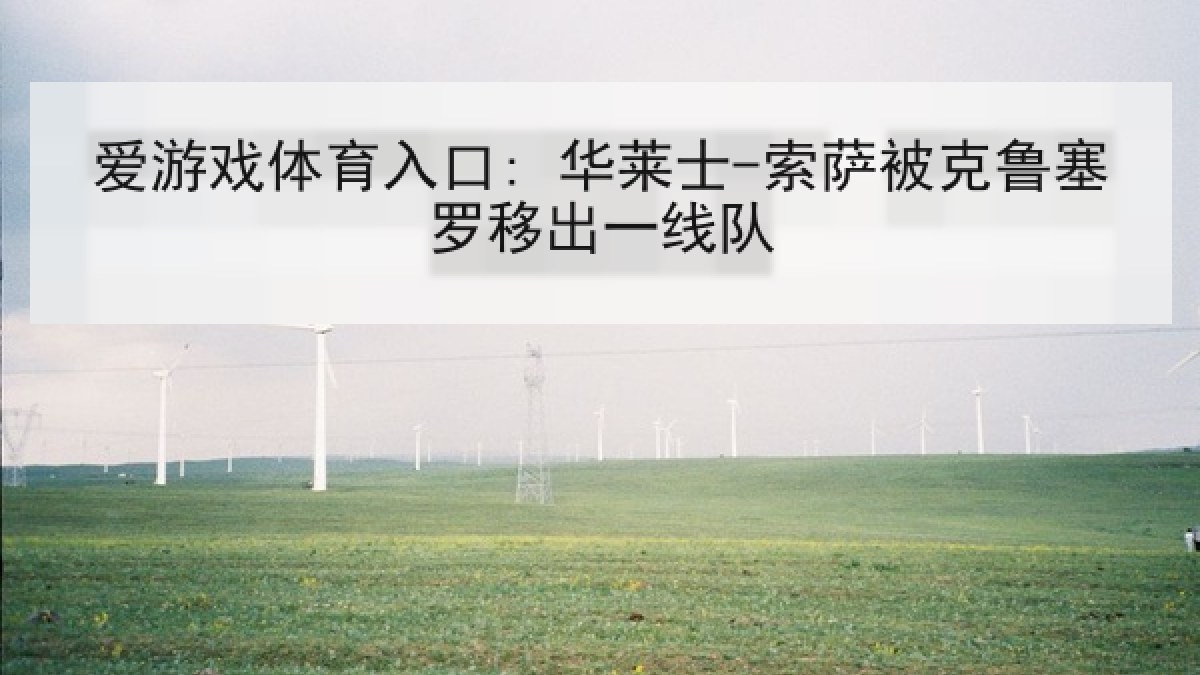 爱游戏体育入口: 华莱士-索萨被克鲁塞罗移出一线队